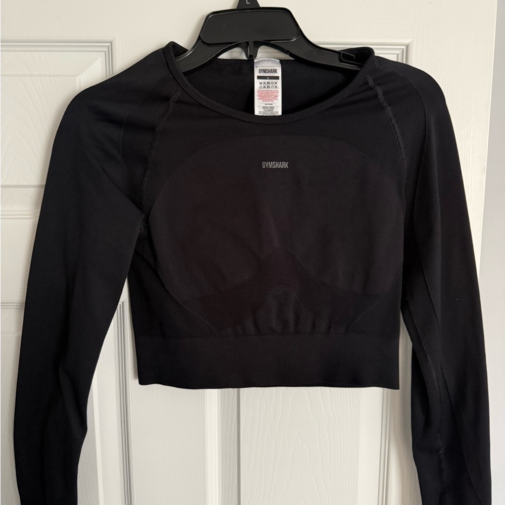 Gymshark Black Long Sleeve Crop Top